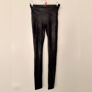 SPANX Midnight Black Faux Leather Leggings